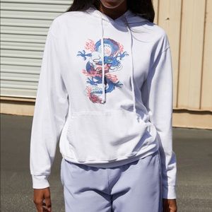 John Galt Brandy Melville Dragon Pullover Hoodie size Small